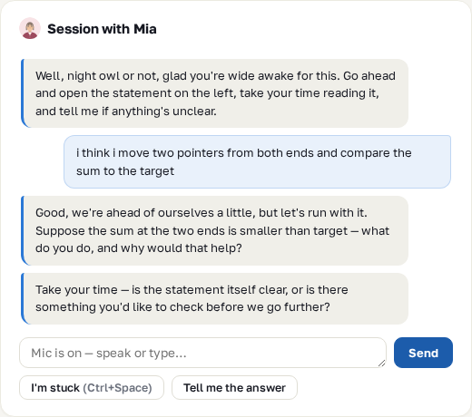 The tutor answers a request for the answer with a question